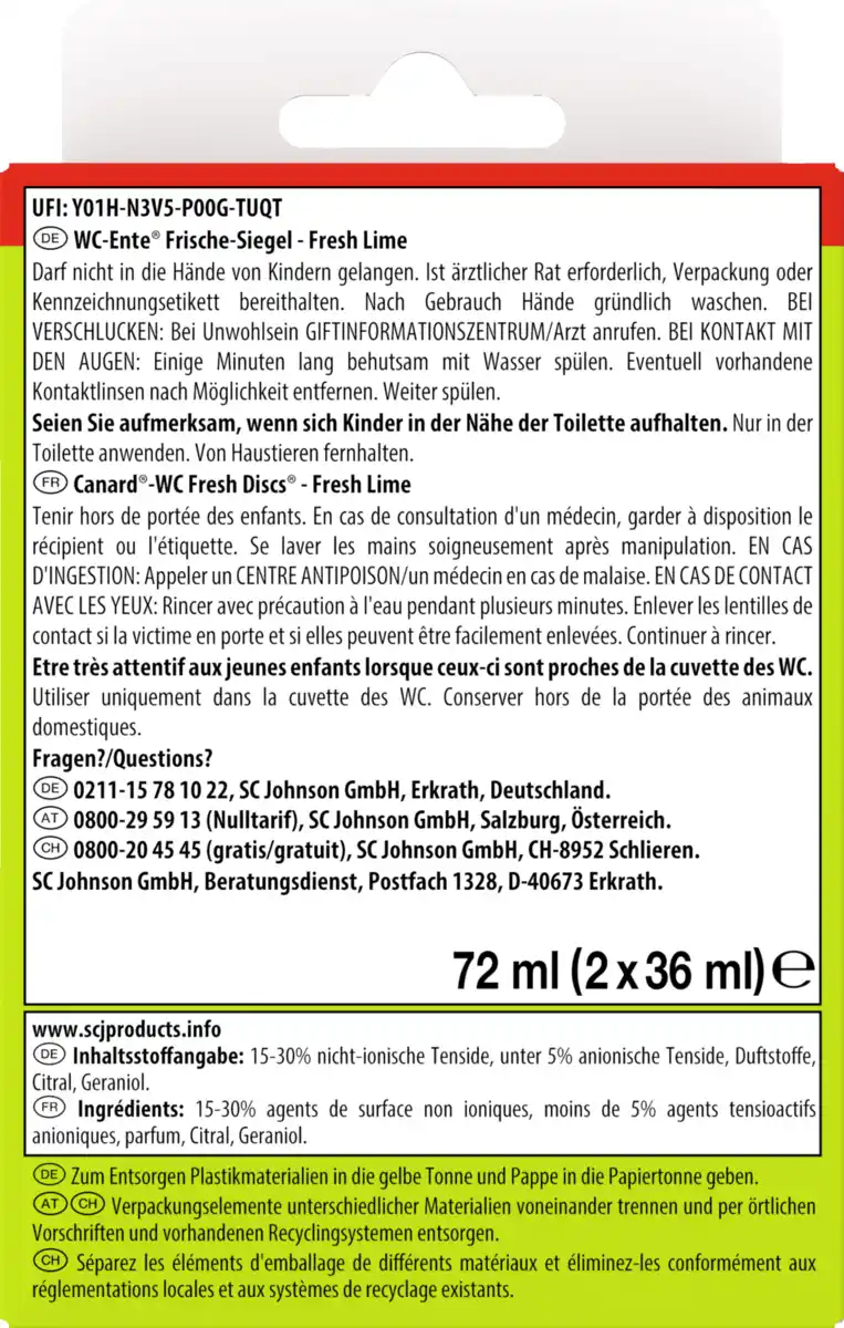 Bild 2 von WC-Ente Frische-Siegel Limone Nachfüller, 72 ml