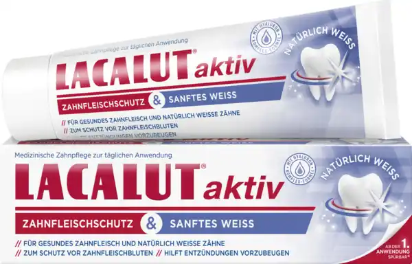 Bild 4 von LACALUT aktiv medizinische Zahncreme Zahnfleischschutz & sanftes Weiss, 75 ml