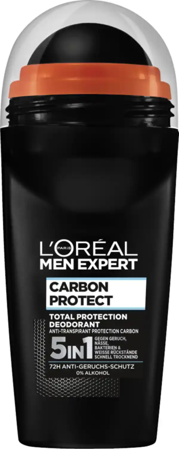 Bild 1 von L’Oréal Paris men expert Deo Roll-on Carbon Protect Antitranspirant 5in1, 50 ml