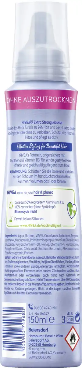 Bild 2 von NIVEA extra Stark Schaumfestiger, 150 ml