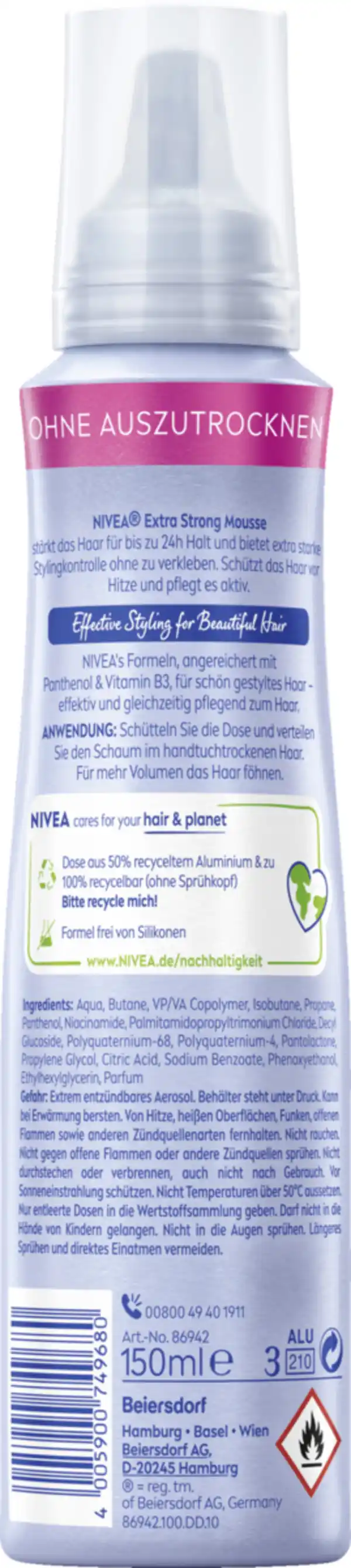 Bild 2 von NIVEA extra Stark Schaumfestiger, 150 ml