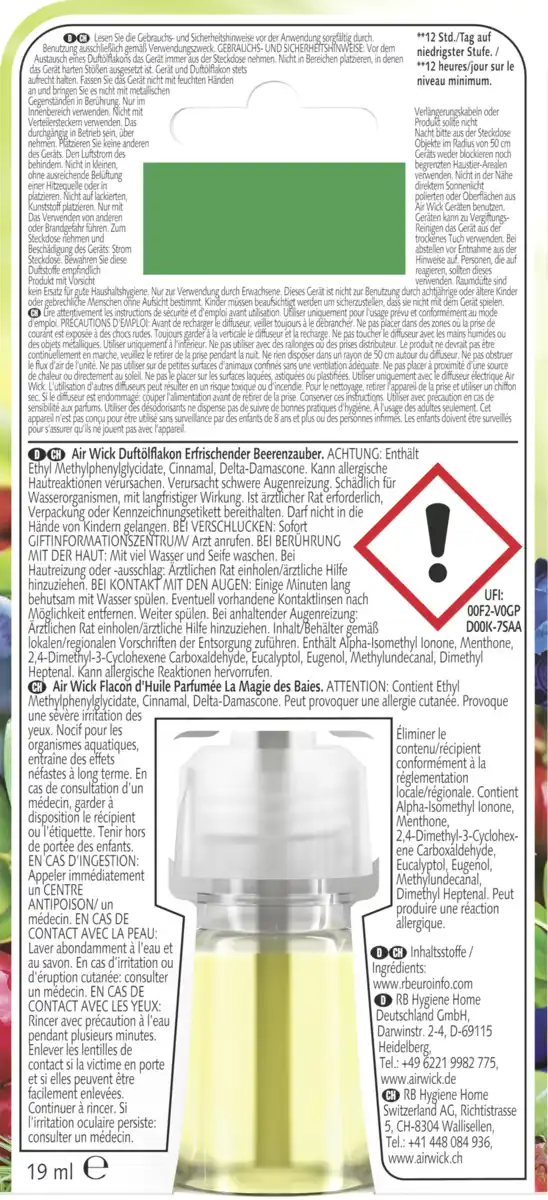 Bild 2 von Air Wick Life Scents Duftölflakon Nachfüller Erfrischender Beerenzauber, 19 ml