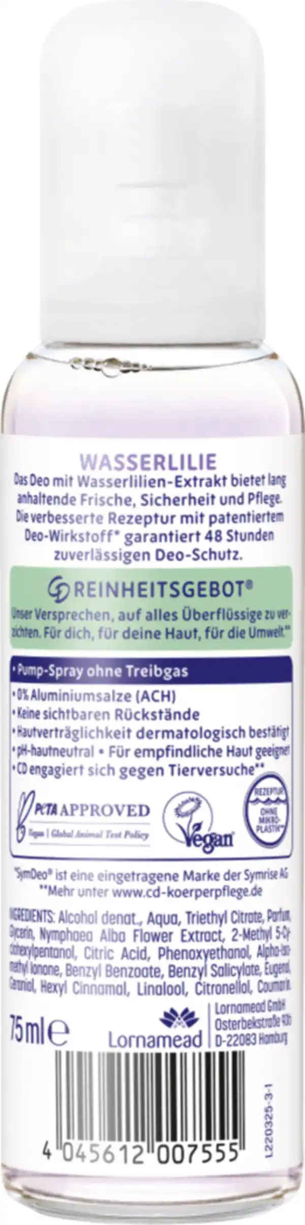 Bild 2 von CD 48h Deodorant Zerstäuber Wasserlilie, 75 ml