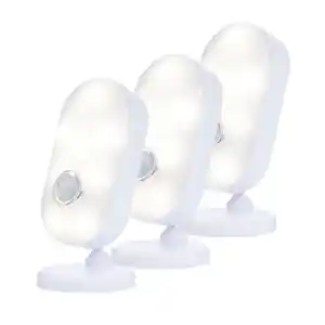 LED-Leuchte mit Bewegungsmelder, 3er Set, weiß