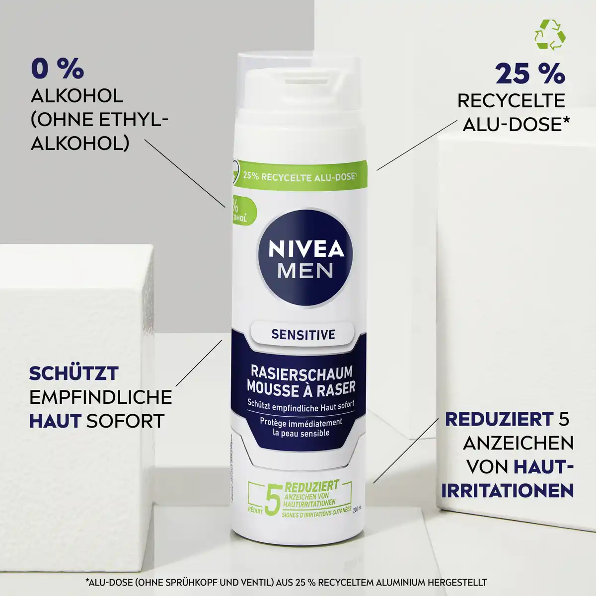 Bild 4 von NIVEA MEN Sensitive Rasierschaum, 200 ml