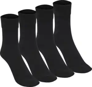 IDEENWELT 2er Set Socken ohne Gummibund Gr. 43/46 schwarz