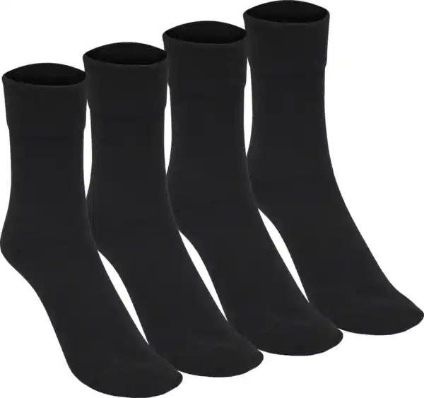 Bild 1 von IDEENWELT 2er Set Socken ohne Gummibund Gr. 43/46 schwarz