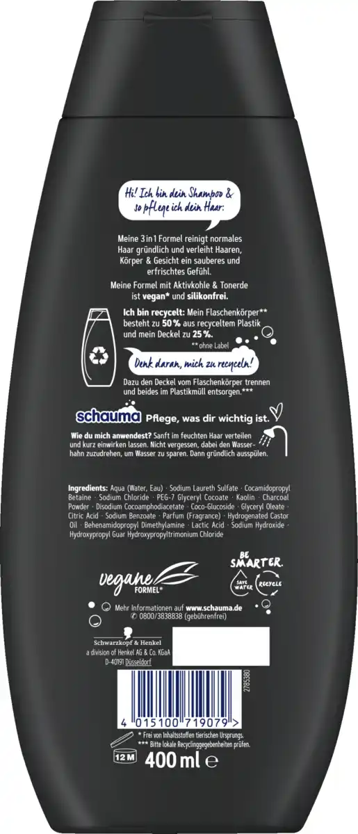 Bild 2 von Schauma 3in1 Intensive Reinigung Shampoo, 400 ml