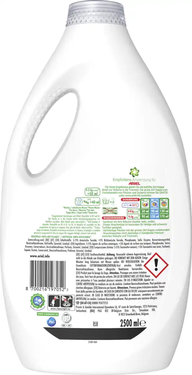 Bild 2 von Ariel Colorwaschmittel Flüssig 50 WL