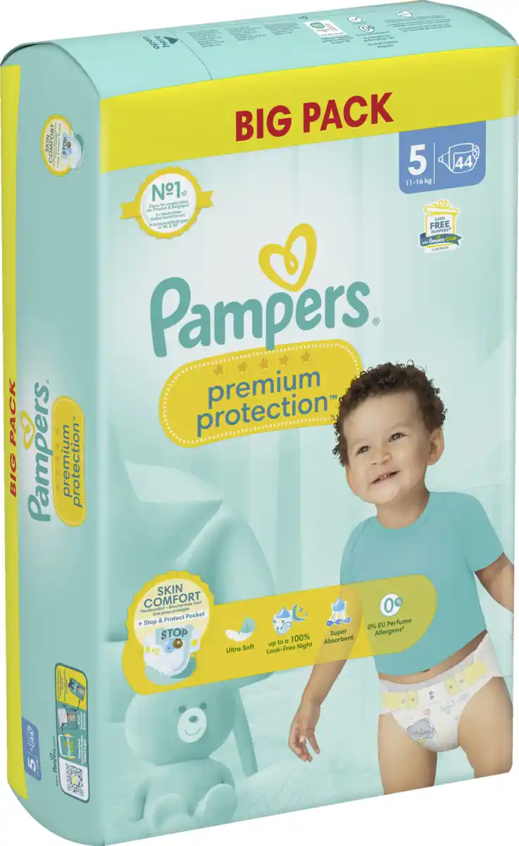 Bild 2 von Pampers Premium protection Windeln Gr.5 (11-16kg) Big Pack