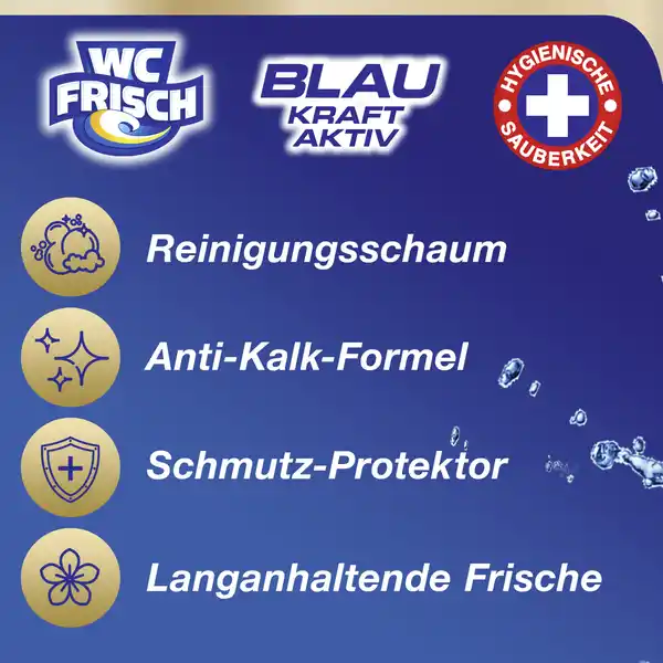 Bild 3 von WC FRISCH WC Reiniger Blau Kraft-Aktiv Duftspüler Chlor, Super-Pack, 150 g