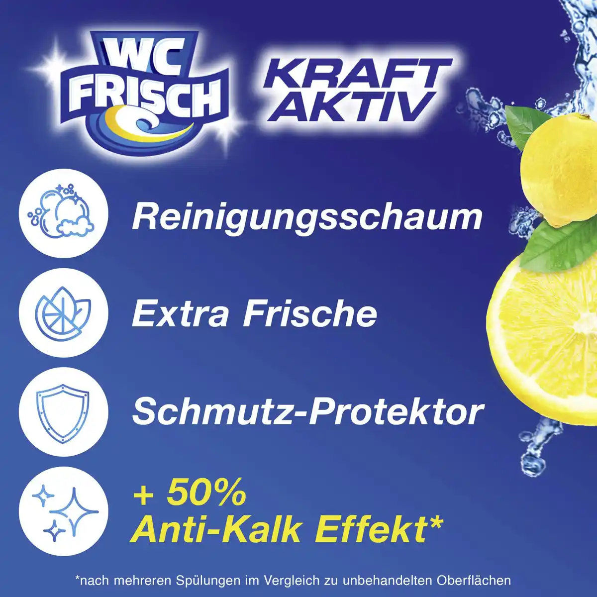Bild 4 von WC FRISCH WC Reiniger Kraft-Aktiv Duftspüler Lemon, Super-Pack, 150 g