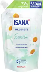 ISANA Milde Seife Sensitiv Nachfüllbeutel, 850 ml