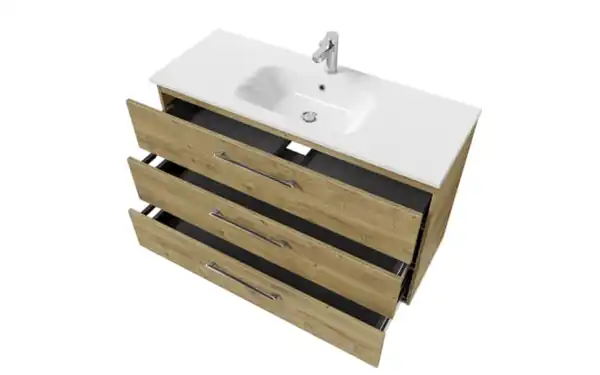 Bild 2 von Pelipal - Badprogramm Neapel, Riviera Eiche-Nachbildung, inkl. Armaturbohrung