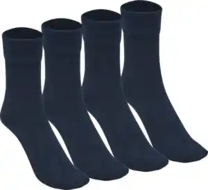 IDEENWELT 2er Set Socken ohne Gummibund Gr. 39/42 dunkelblau