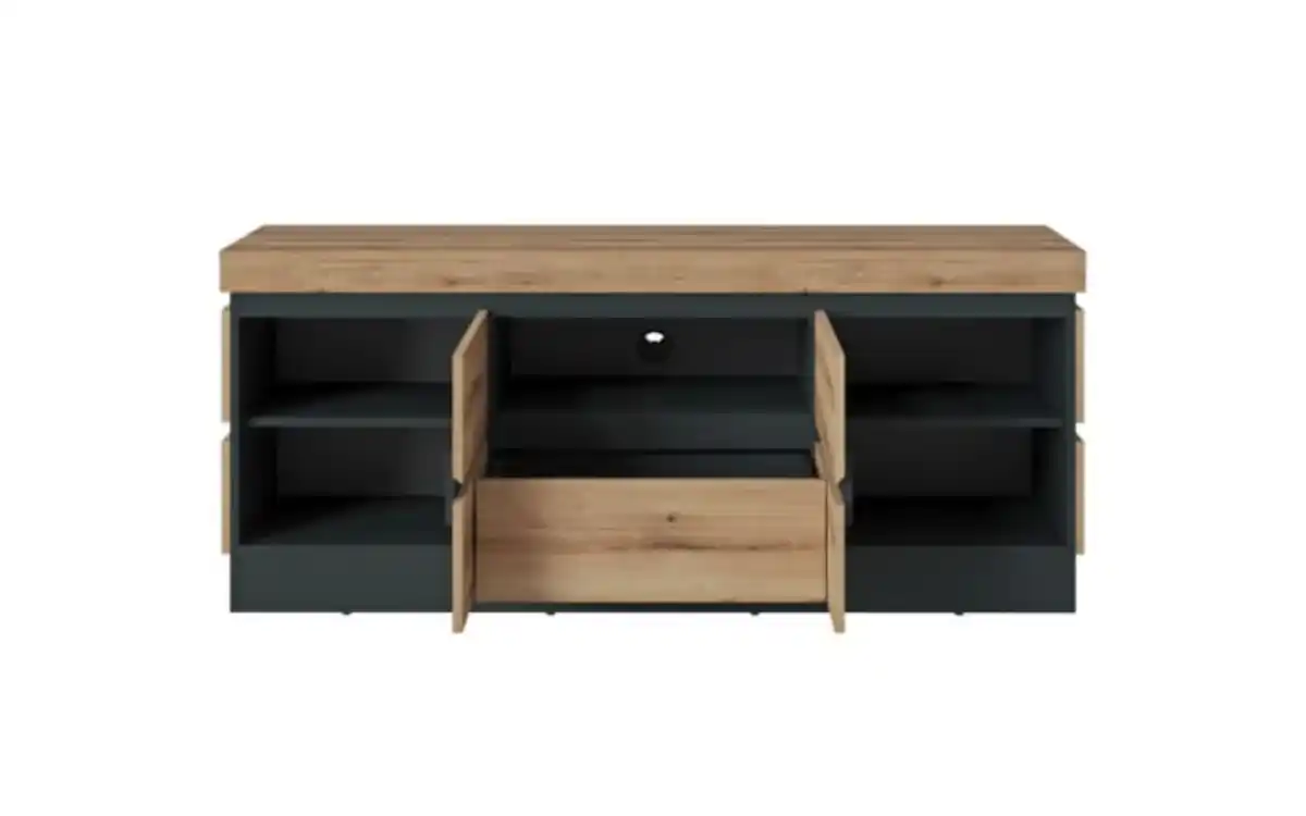 Bild 2 von Wojcik Meble Sp. z.o.o - TV-Unterteil Corte, Eiche-Nachbildung/grau, inkl. Kabeldurchlass