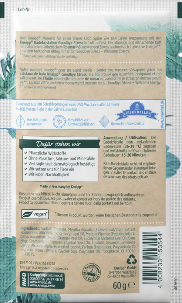 Bild 2 von Kneipp Badekristalle Goodbye Stress, 60 g