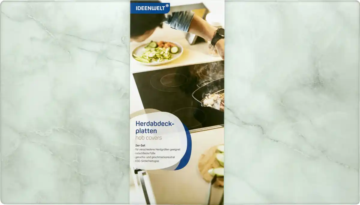Bild 1 von IDEENWELT 2er Set Herdabdeckplatte Milchglas