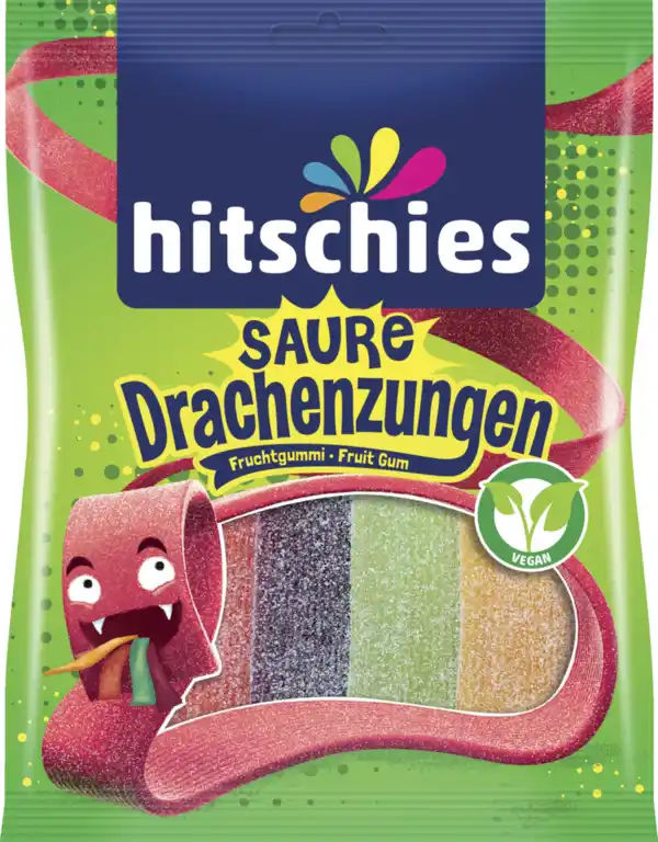 Bild 1 von hitschies saure Drachenzungen Fruchtgummi, 125 g