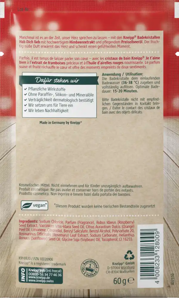 Bild 2 von Kneipp Badekristalle Hab dich lieb, 60 g