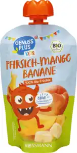 GENUSS PLUS KIDS Kids Bio Fruchtpüree Pfirsich-Mango-Banane, 100 g