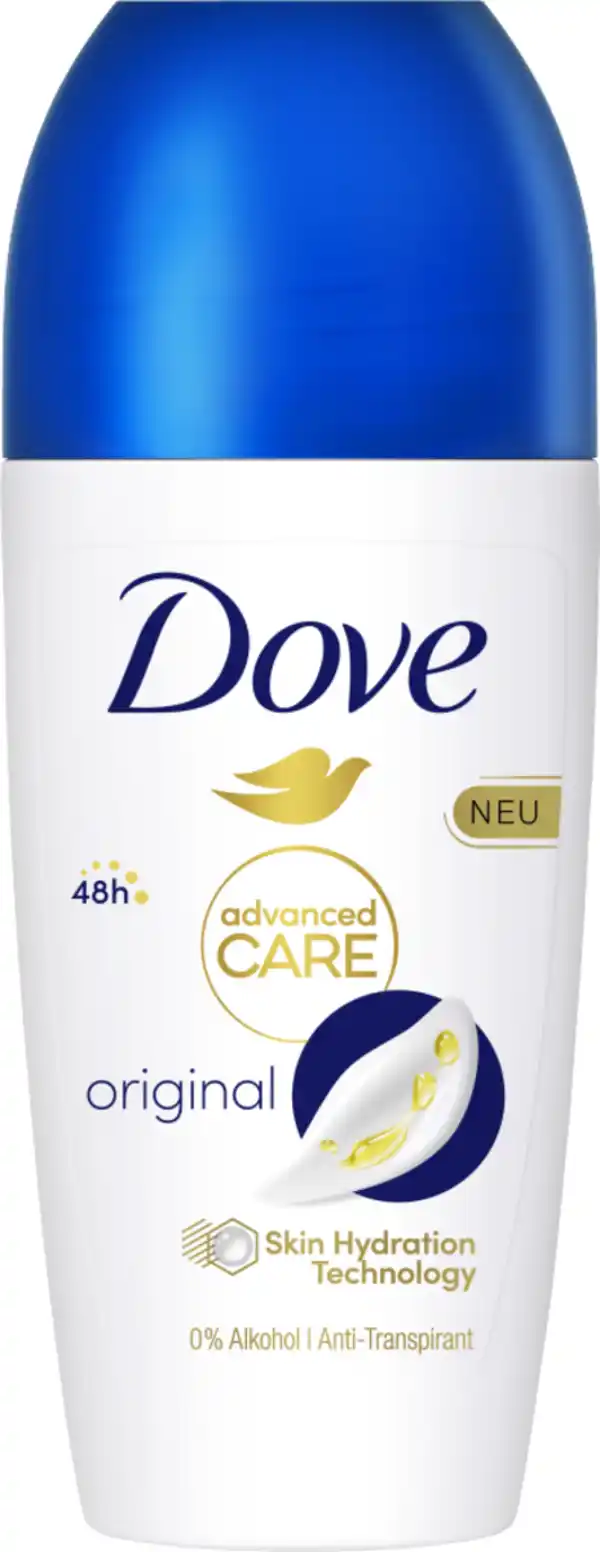 Bild 1 von Dove Deo Roll-on Anti-Transpirant Advanced Care Original, 50 ml