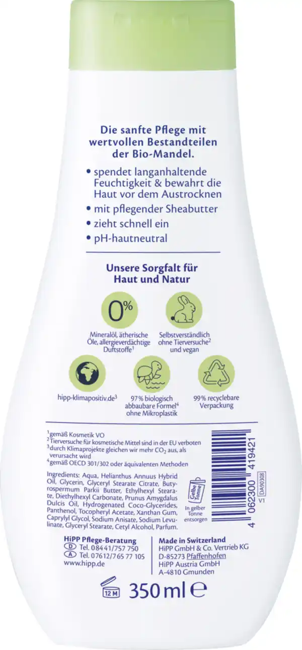 Bild 2 von HiPP Babysanft Milk Lotion, 350 ml