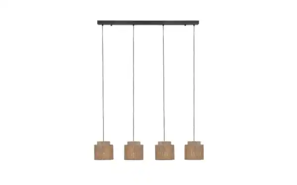 Bild 3 von Pendelleuchte Smilla, Jute/schwarz, 4-flammig