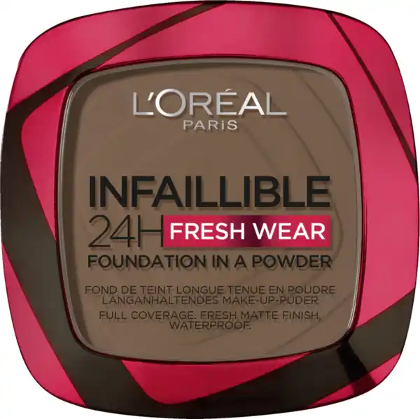 Bild 1 von L’Oréal Paris Infaillible 24H Fresh Wear Make-Up-Puder 390 Ebony, 9 g