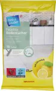 flink & sauber Feuchte Bodentücher mit Citrusduft