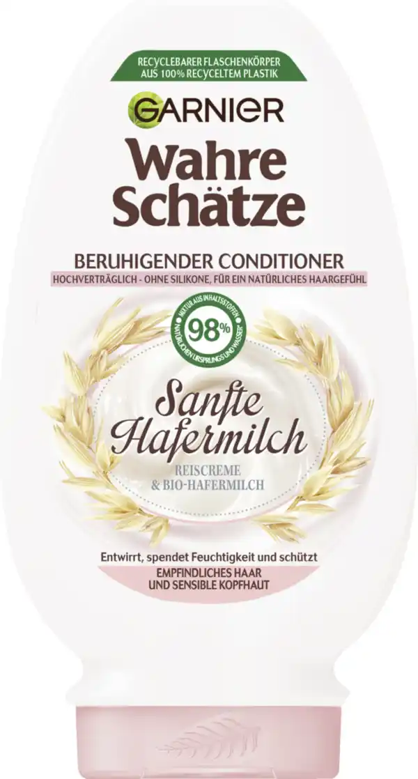 Bild 1 von Garnier Wahre Schätze Spülung Sanfte Hafermilch Empfindliches Haar & Sensible Kopfhaut, 200 ml