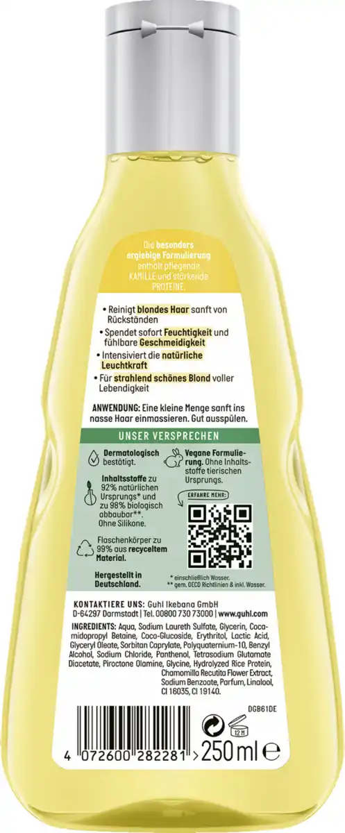 Bild 2 von Guhl Blond Faszination Farbglanz Shampoo, 250 ml