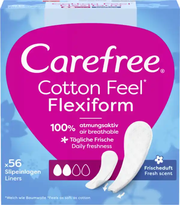 Bild 1 von Carefree Slipeinlagen Cotton Feel Flexiform Frischeduft