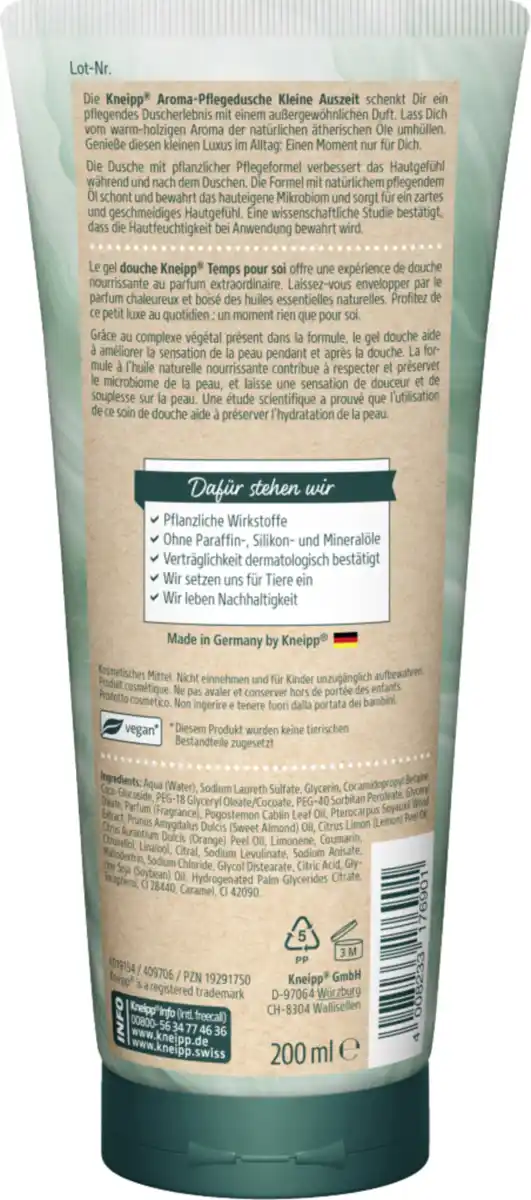 Bild 2 von Kneipp Aroma-Pflegedusche Kleine Auszeit, 200 ml