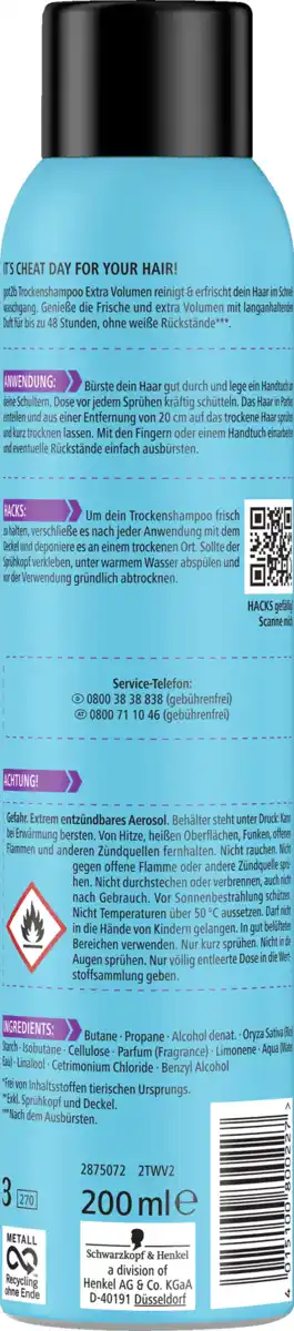 Bild 2 von got2b Trockenshampoo Trocken Wäsche Extra Volumen, 200 ml
