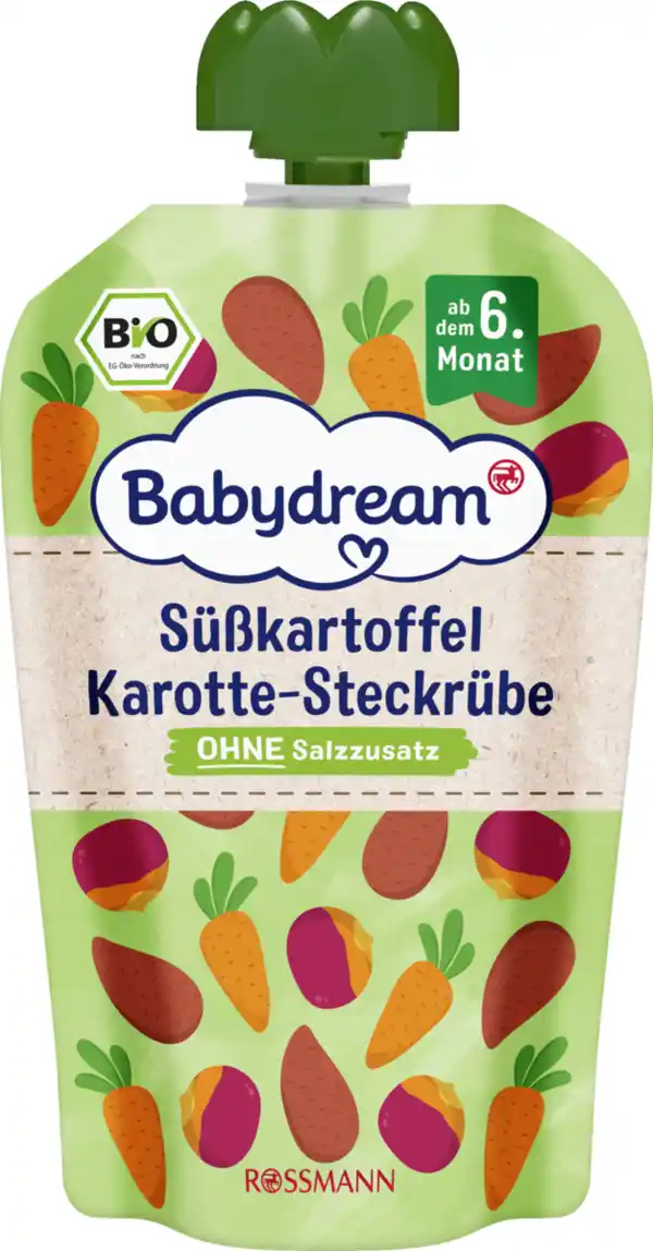 Bild 1 von Babydream Bio Süßkartoffel Karotte-Steckrübe, 100 g