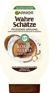 Garnier Wahre Schätze Spülung Kokosmilch & Macadamia Normales & Trockenes Haar, 200 ml