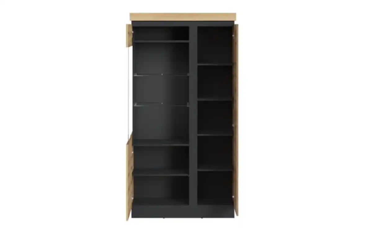 Bild 2 von Wojcik Meble Sp. z.o.o - Vitrine Corte, Eiche-Nachbildung/grau, 200,5 cm, inkl. Softclose Funktion