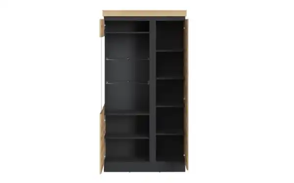 Bild 2 von Wojcik Meble Sp. z.o.o - Vitrine Corte, Eiche-Nachbildung/grau, 200,5 cm, inkl. Softclose Funktion