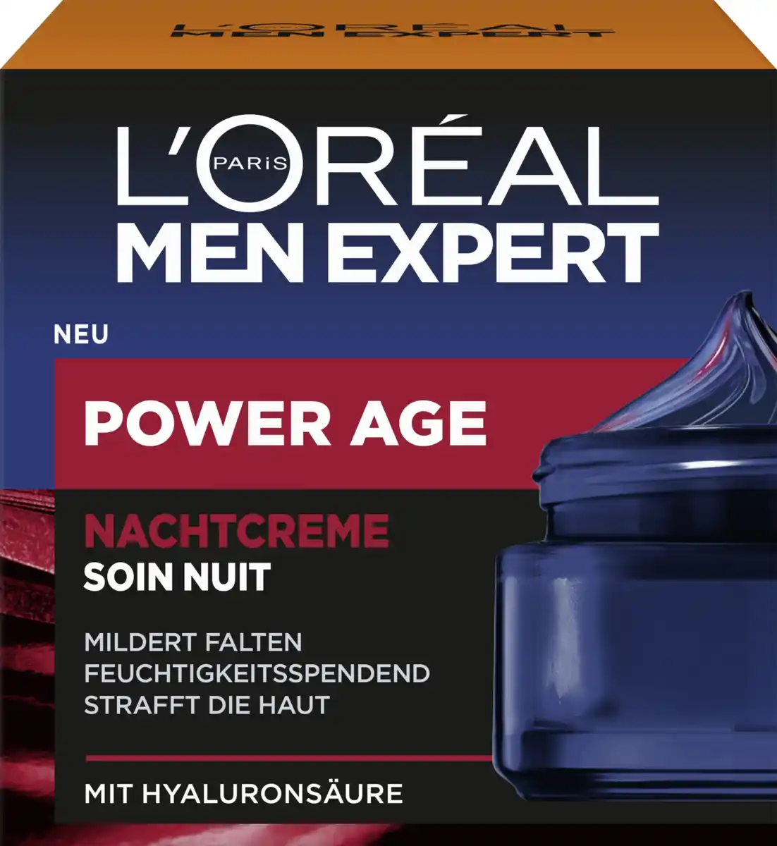 Bild 2 von L’Oréal Paris men expert Nachtcreme Power Age Anti-Aging mit Hyaluronsäure, 50 ml