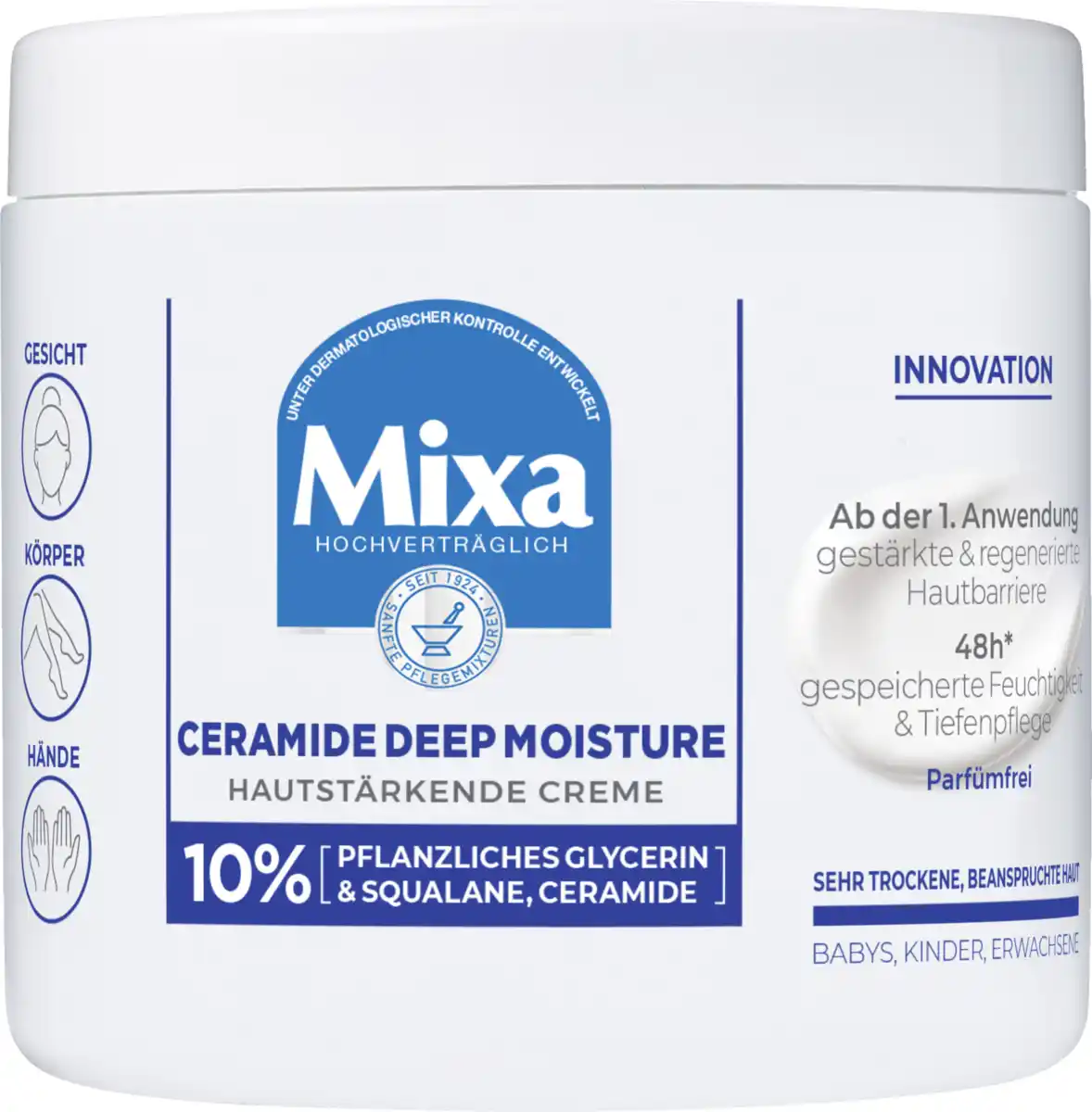 Bild 1 von Mixa Pflegecreme Ceramide Sehr Trockene & Beanspruchte Haut, 400 ml