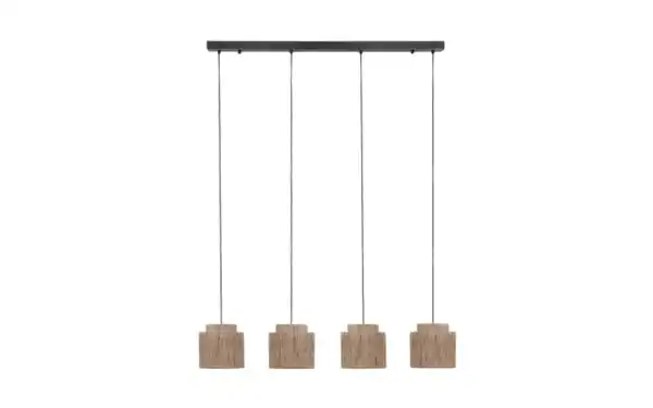 Bild 4 von Pendelleuchte Smilla, Jute/schwarz, 4-flammig