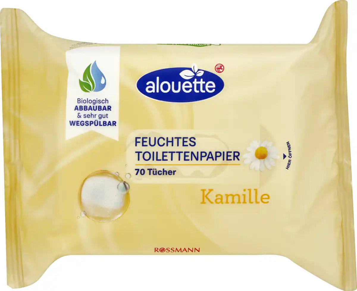 Bild 1 von alouette Classic feuchte Toilettentücher Kamille