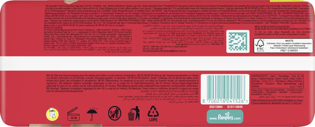 Bild 3 von Pampers baby-dry pants Gr.8 (19+kg) Big Pack