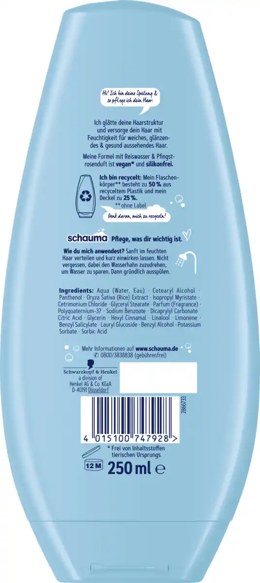 Bild 2 von Schauma Feuchtigkeit & Glanz Spülung, 250 ml