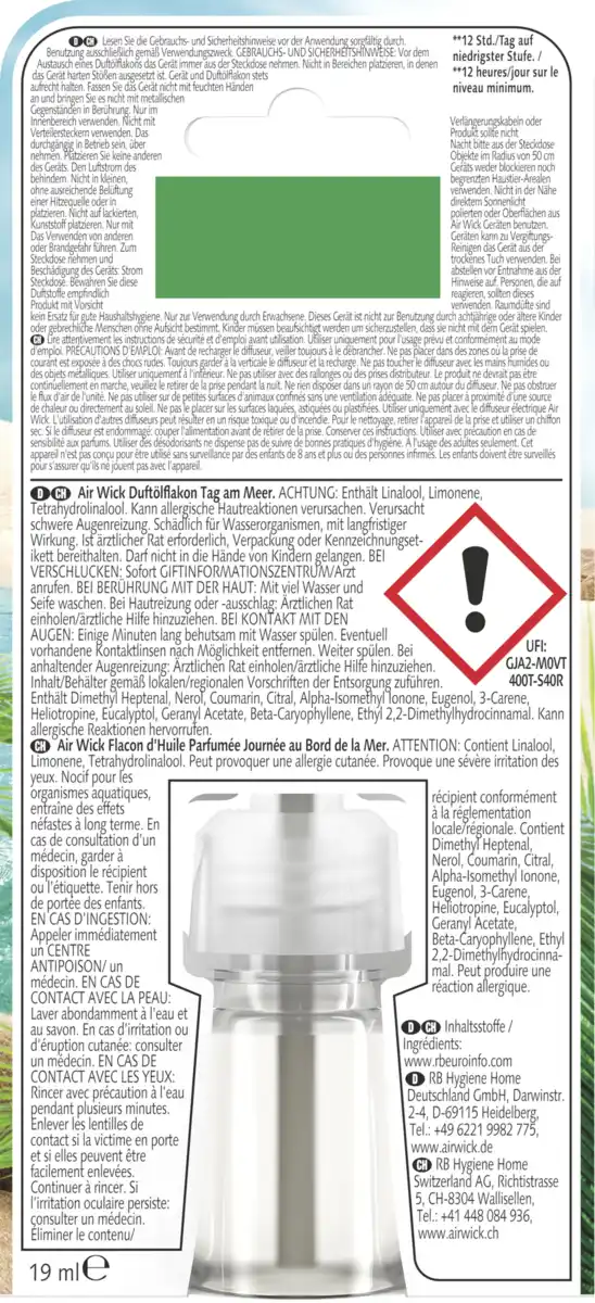 Bild 2 von Air Wick life scents Duftölflakon Nachfüller Tag am Meer, 19 ml