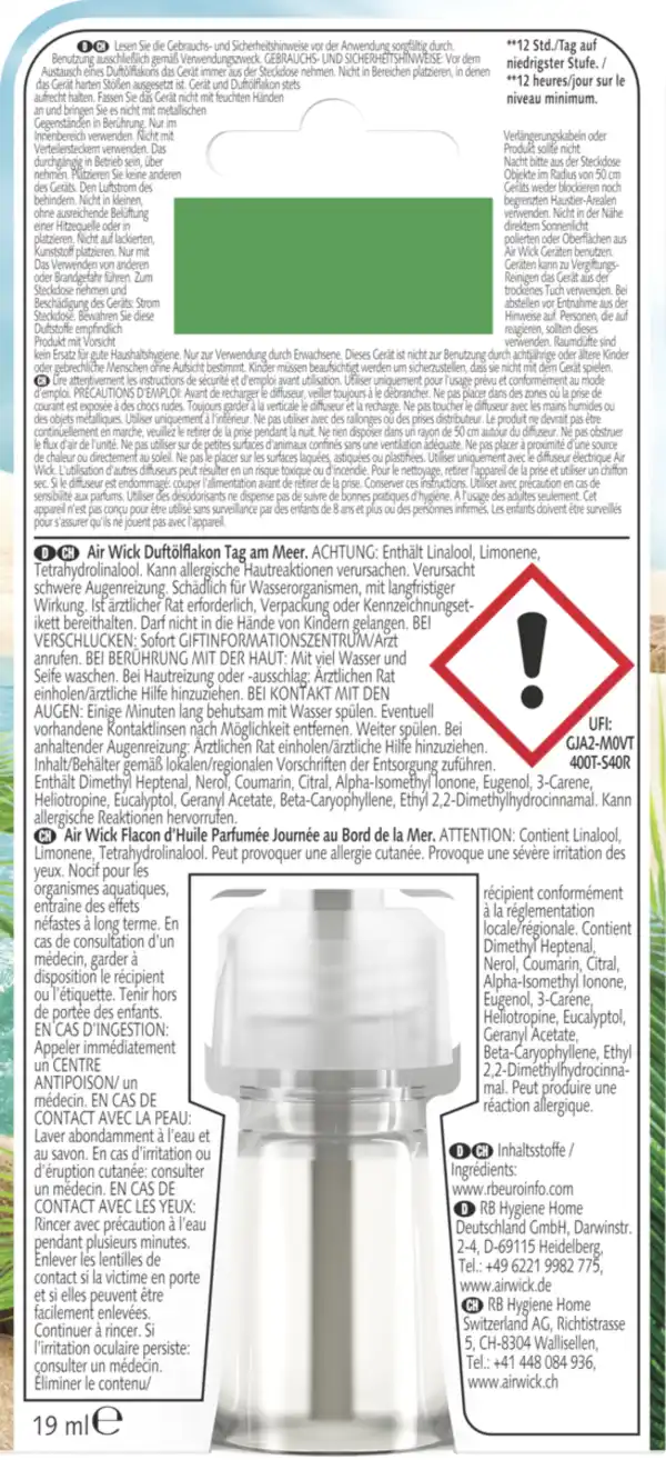 Bild 2 von Air Wick life scents Duftölflakon Nachfüller Tag am Meer, 19 ml