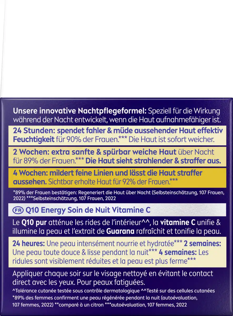 Bild 4 von NIVEA Q10 Energy Anti-Falten Regenerierende Nachtpflege, 50 ml