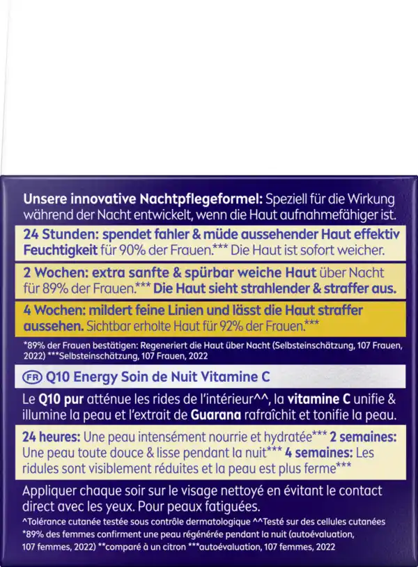Bild 4 von NIVEA Q10 Energy Anti-Falten Regenerierende Nachtpflege, 50 ml