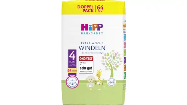 Bild 1 von HiPP Babysanft Windeln Maxi 4 Doppelpack